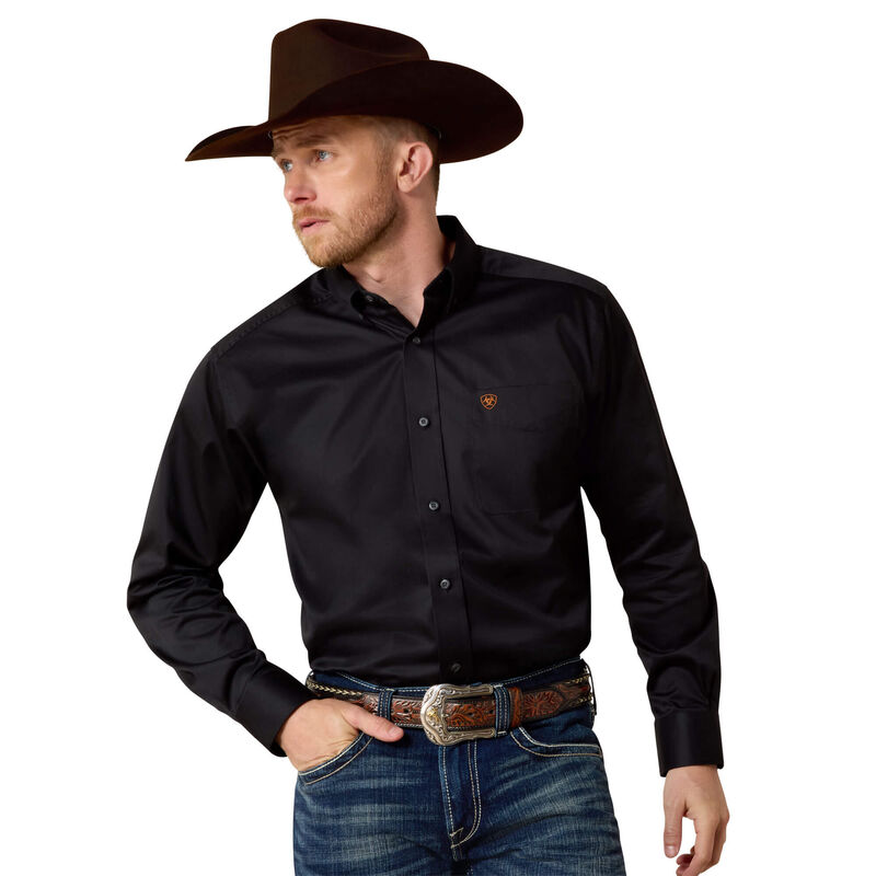 ARIAT SOLID TWILL CLASSIC FIT SHIRT BLACK