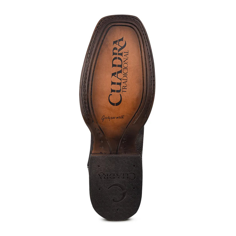 MEN'S CUADRA FLAME BLACK CHERRY OSTRICH BOOT