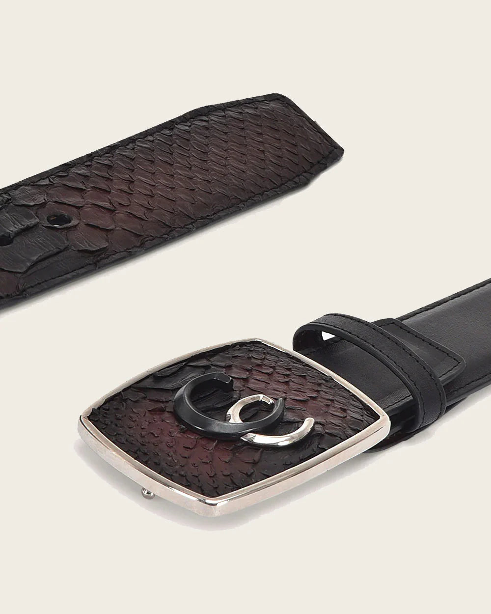 CUADRA MENS WINE EXOTIC BELT