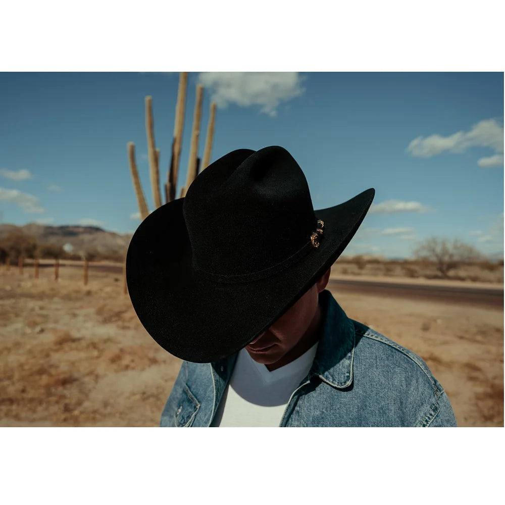 LARRY MAHAN 5X DORADO BLACK - HAT FELTS Texana
