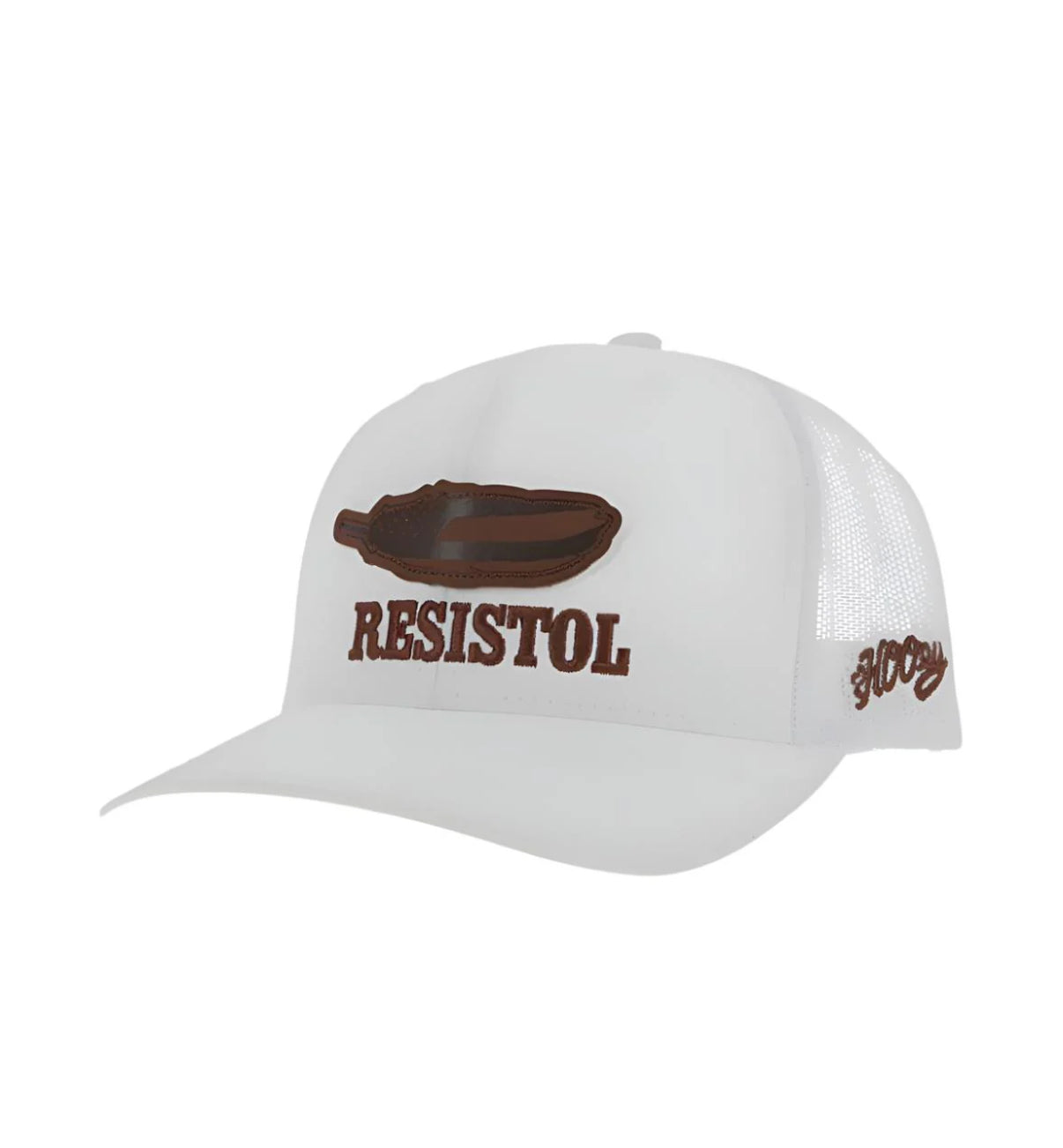 HOOEY RESISTOL WHITE & BROWN WESTERN HAT