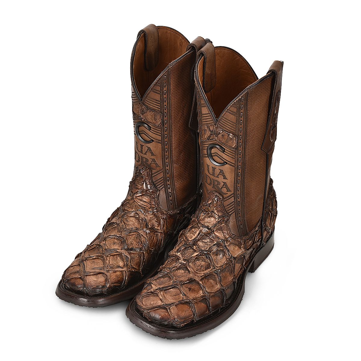 CUADRA MEN'S HONEY FISH PIRARUCU BOOT, SQUARE TOE