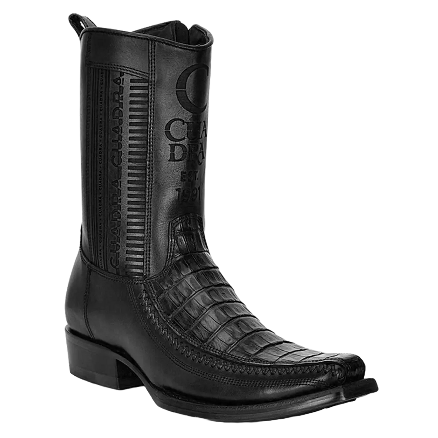 MEN'S CUADRA ENGRAVED BROWN FUSCUS WESTERN BOOTS