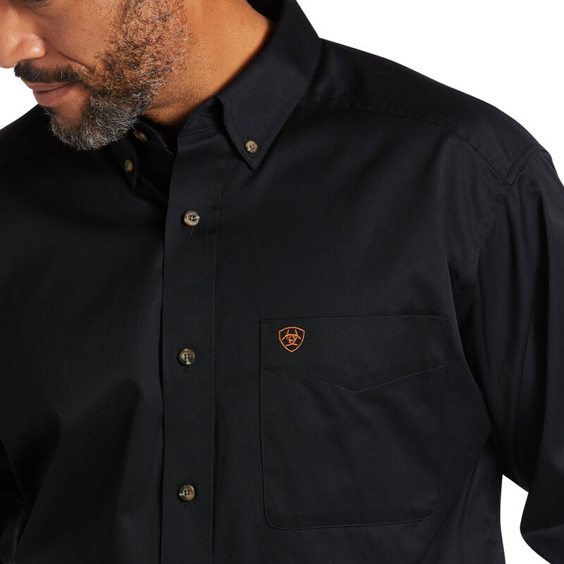 MEN'S ARIAT LS SOLID TWILL CLASSIC FIT SHIRT