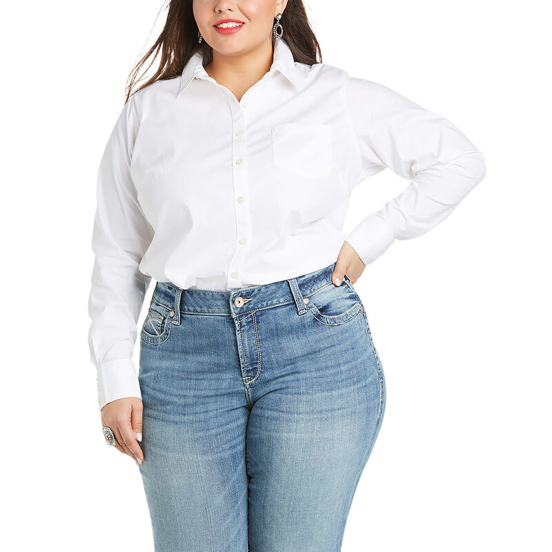 WOMEN'S ARIAT KIRBY STRETCH SHIRT, WHITE