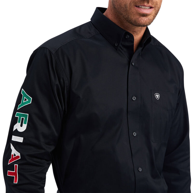 MEN'S ARIAT LS TEAM LOGO TWILL CLASSIC FIT SHIRT MEXICO
