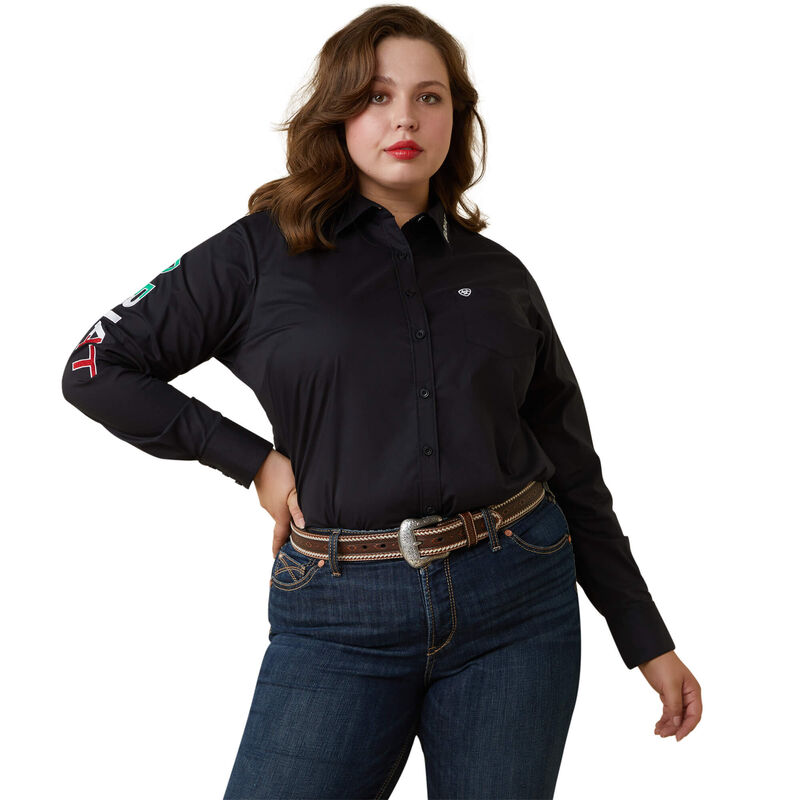 ARIAT WOMEN'S TEAM KIRBY STRETCH LS SHIRT