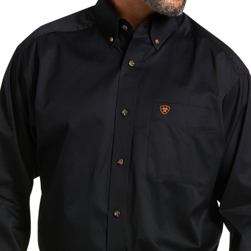 ARIAT SOLID TWILL CLASSIC FIT SHIRT BLACK