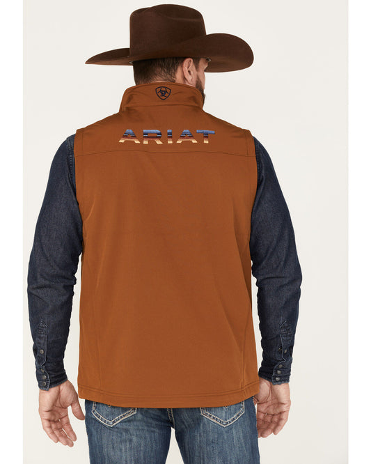 ARIAT MEN'S LOGO 2.0 SOFTSHELL VEST CHESNUT