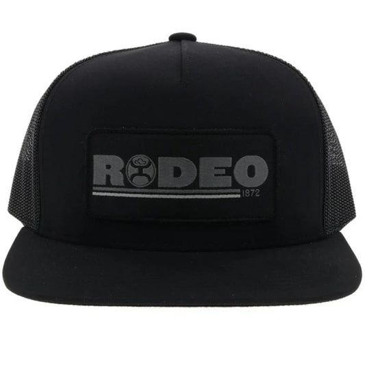 HOOEY BLACK 5-PANEL TRUCKER WITH GREY BLACK PATCH