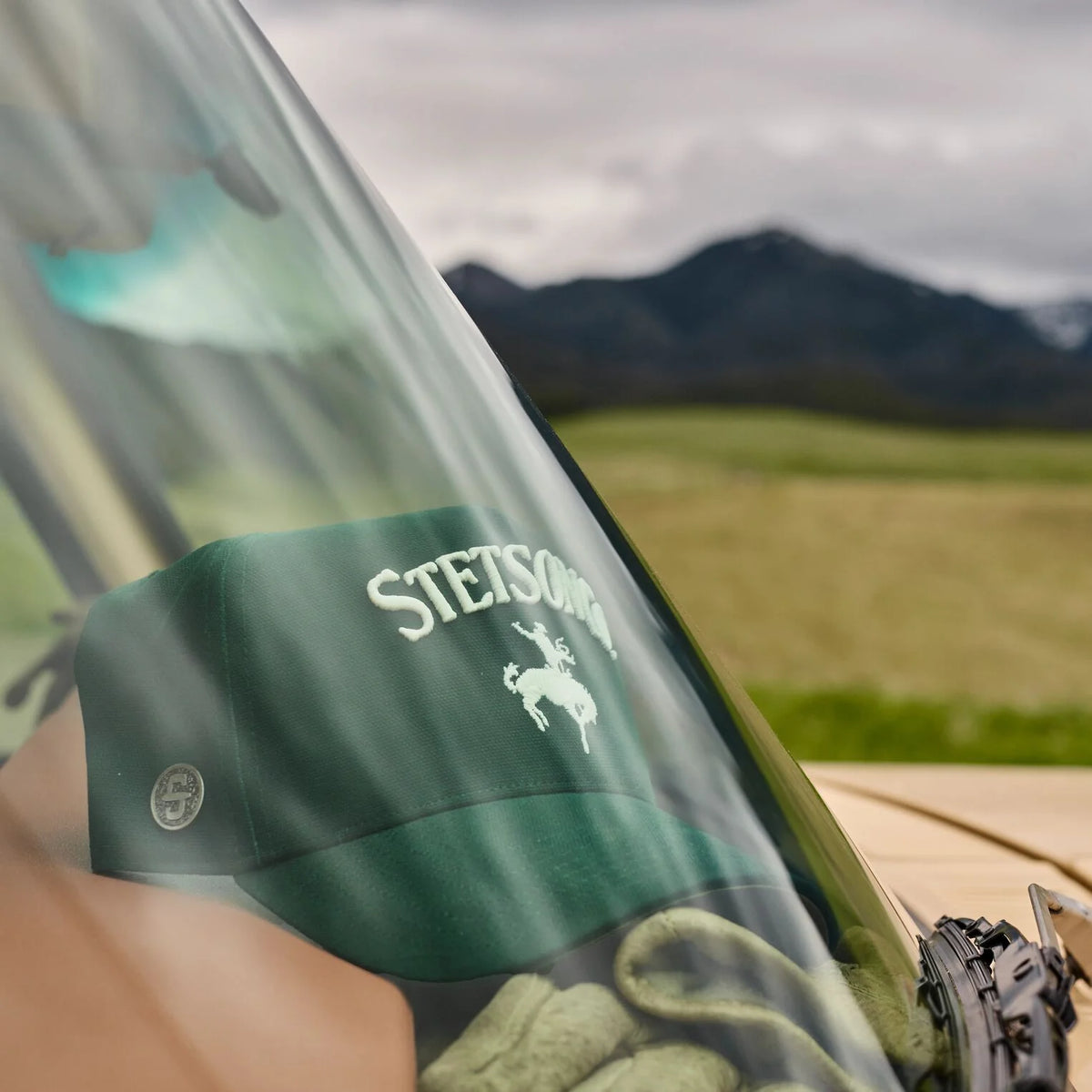 STETSON RODEO BRONCO TRUCKER HAT - HUNTER GREEN