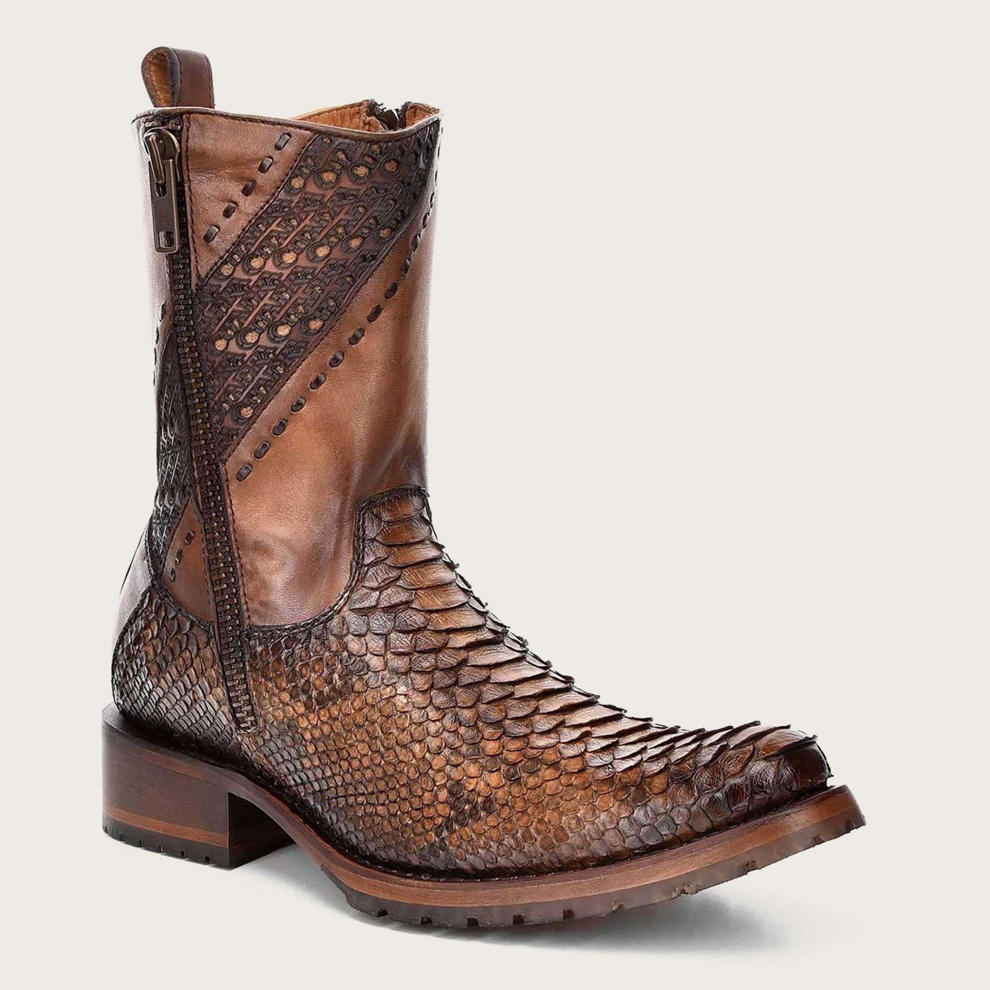 CUADRA MEN'S, HONEY PYTHON LEATHER COWBOY BOOTS – El Centenario