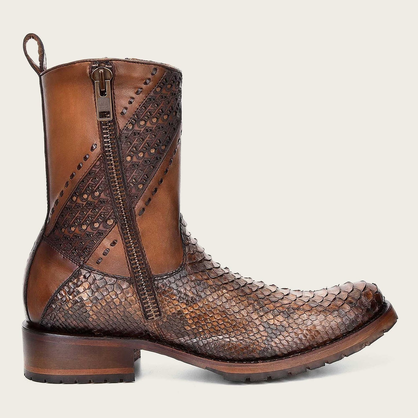 CUADRA Men's, Honey Python Leather Cowboy Boots