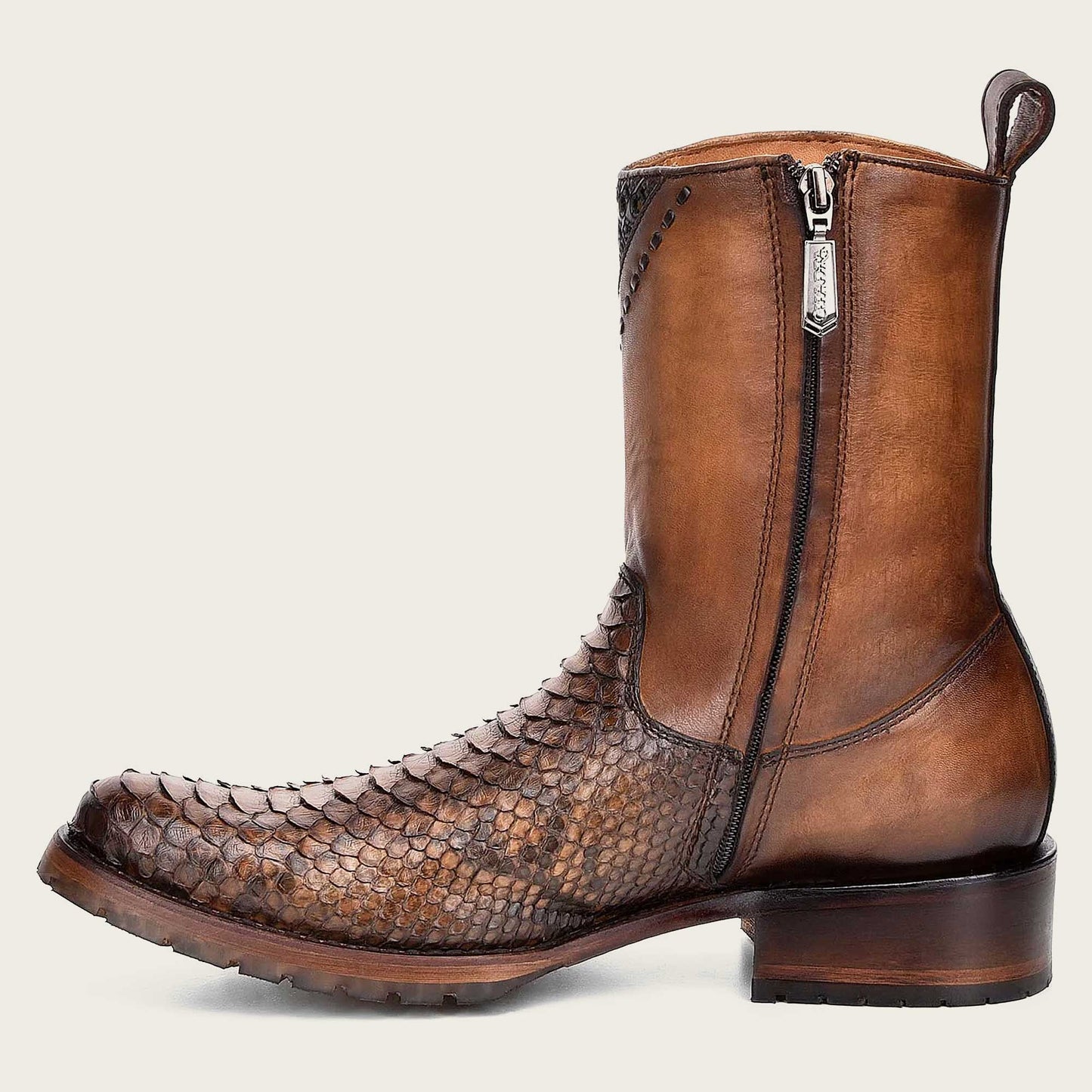 CUADRA Men's, Honey Python Leather Cowboy Boots