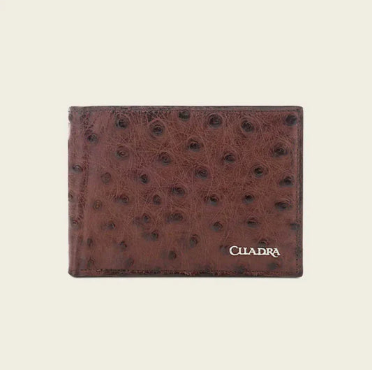 CUADRA TOBACCO OSTRICH WALLET
