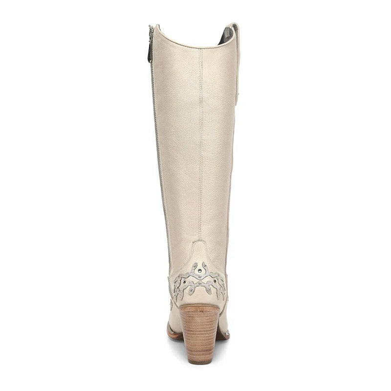 CUADRA WOMEN'S TALL BEIGE MIKONOS BOOT WITH CRYSRALS
