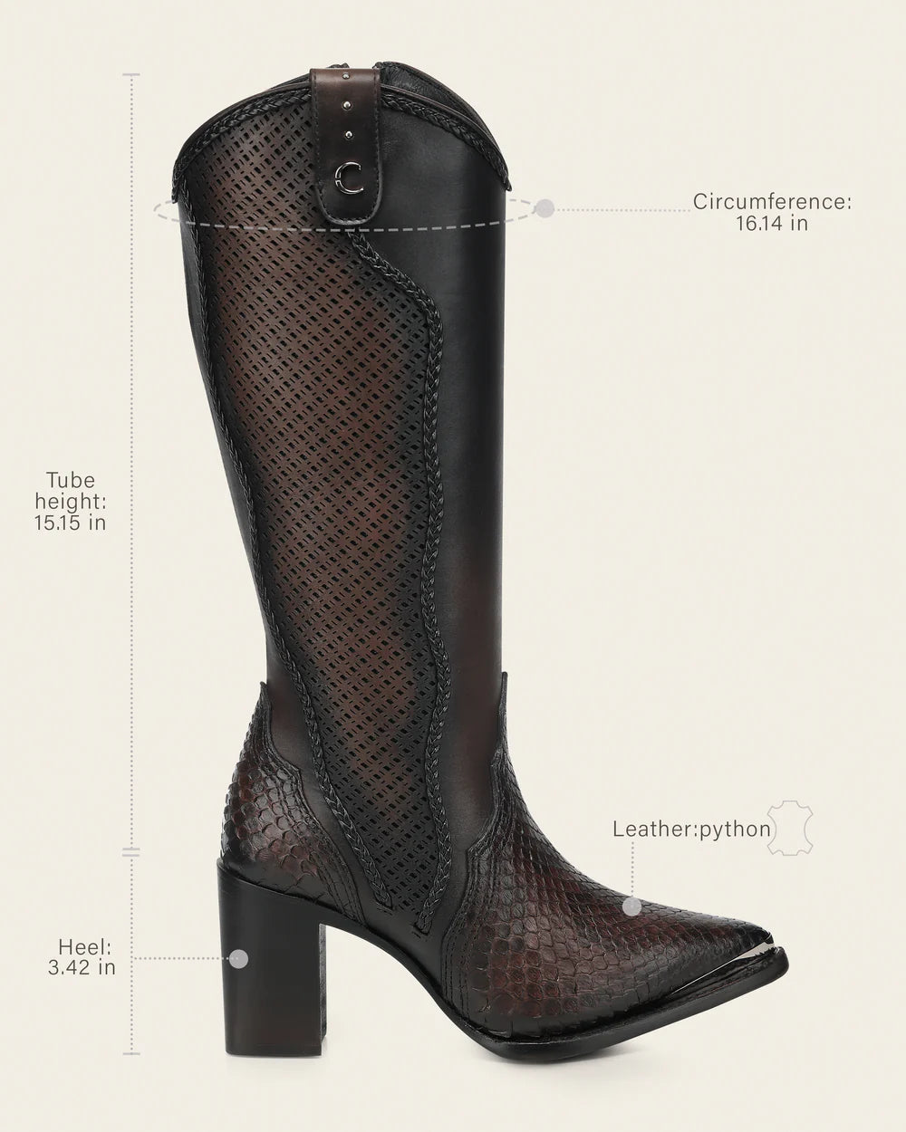 CUADRA WOMEN'S LUXURY CHOCOLATE BROWN LEATHER BOOTS