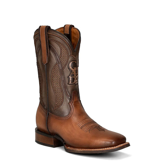 Rodeo Cowboy Honey Brown Leather Boots, Botas color Miel