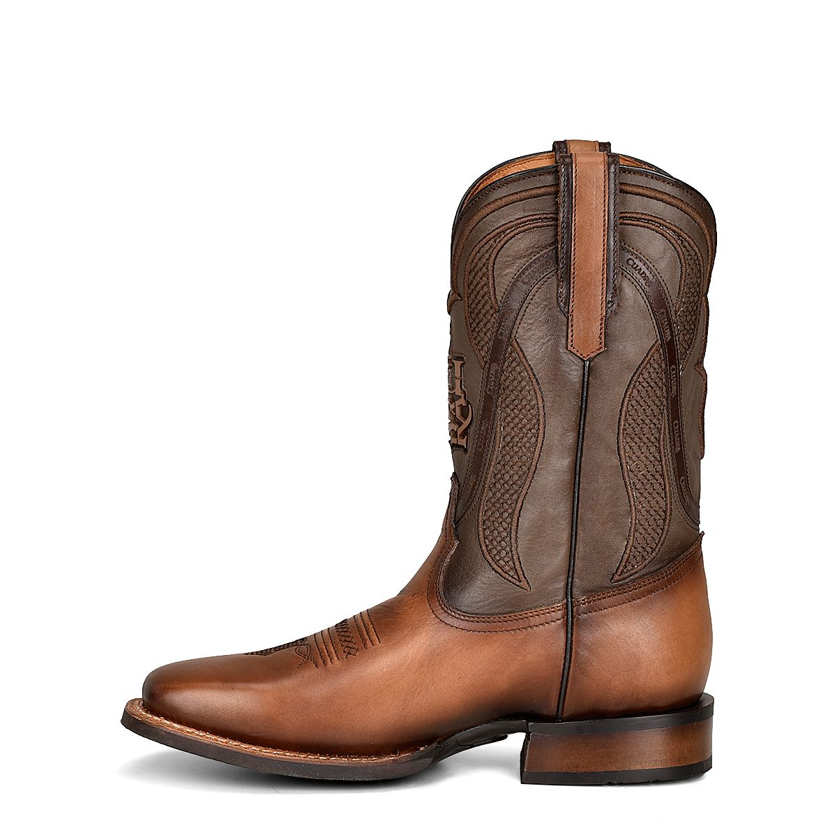 Rodeo Cowboy Honey Brown Leather Boots, Botas color Miel