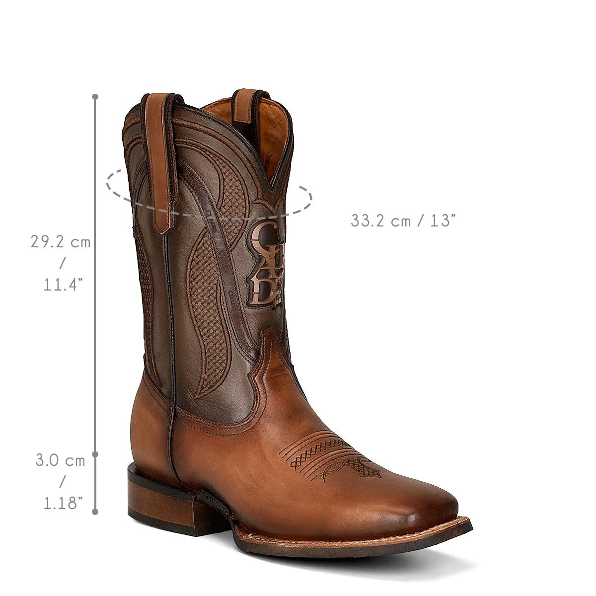 Rodeo Cowboy Honey Brown Leather Boots, Botas color Miel