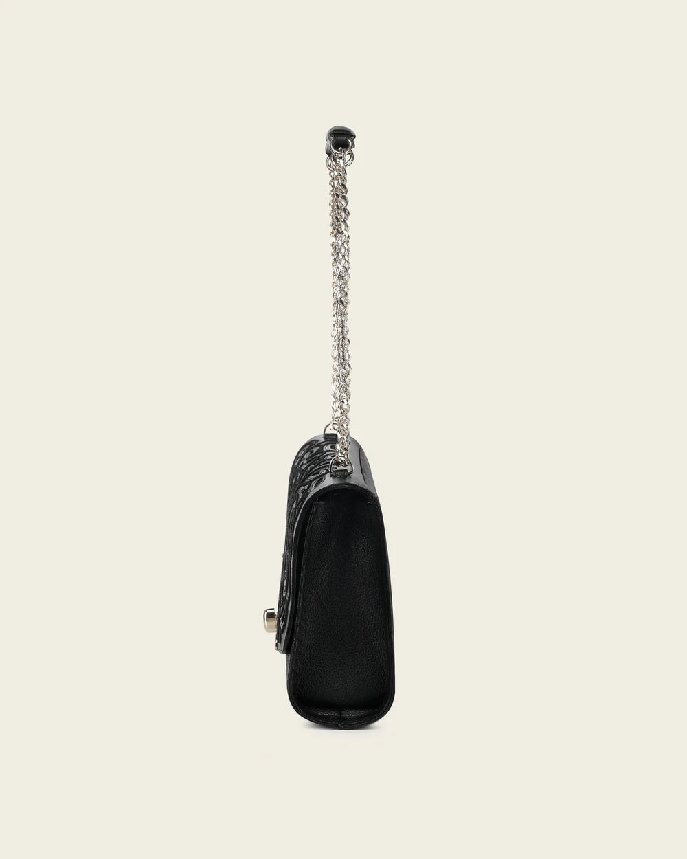 CUADRA WOMEN'S BLACK LEATHER SHOULDER BAG