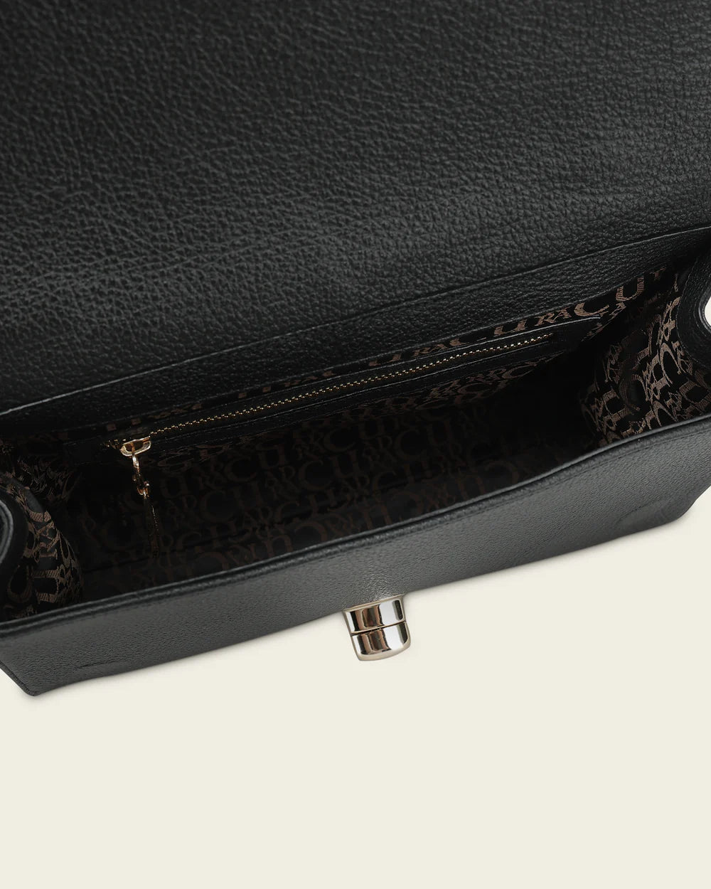CUADRA WOMEN'S BLACK LEATHER SHOULDER BAG