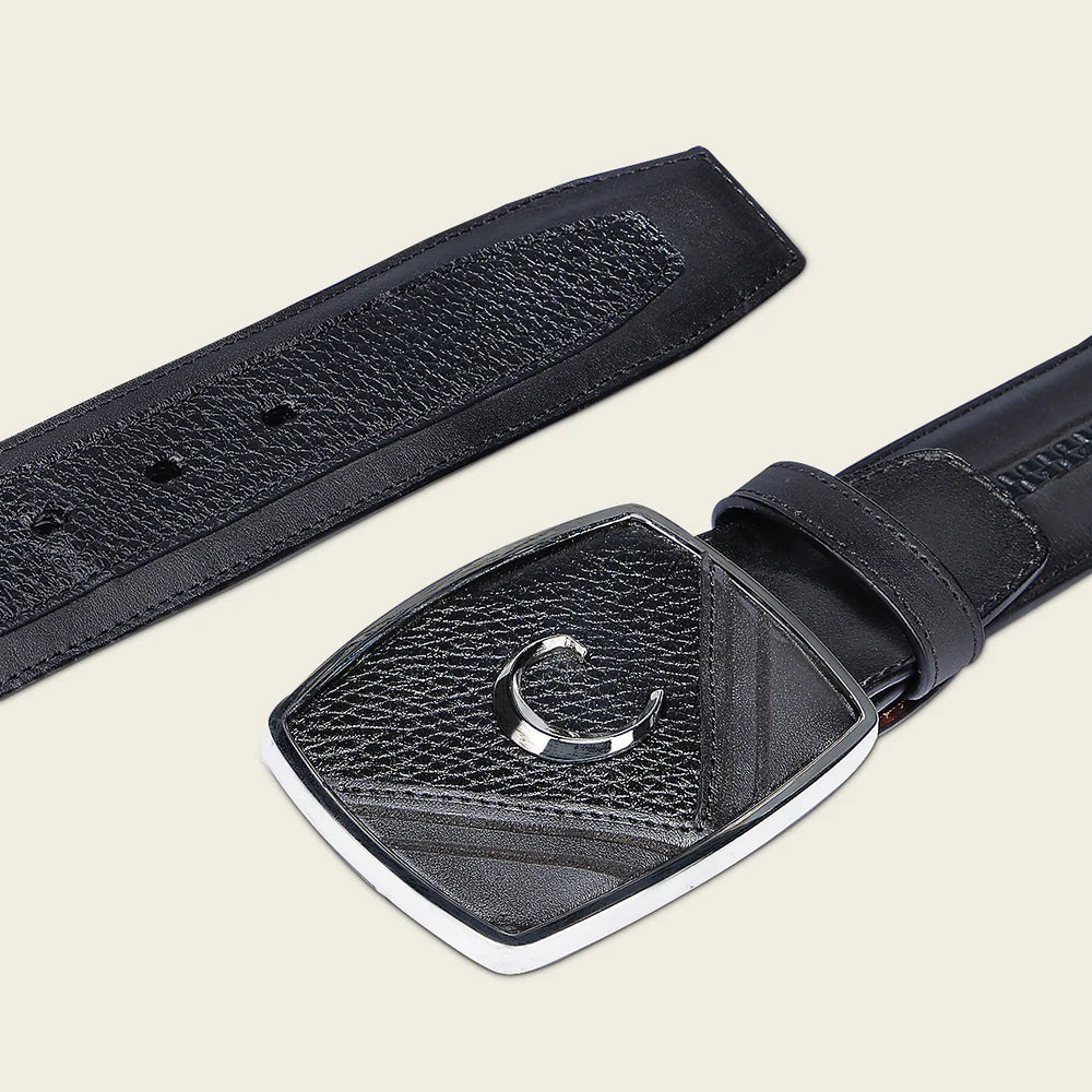 CUADRA MEN BLACK DEER LASER BELT