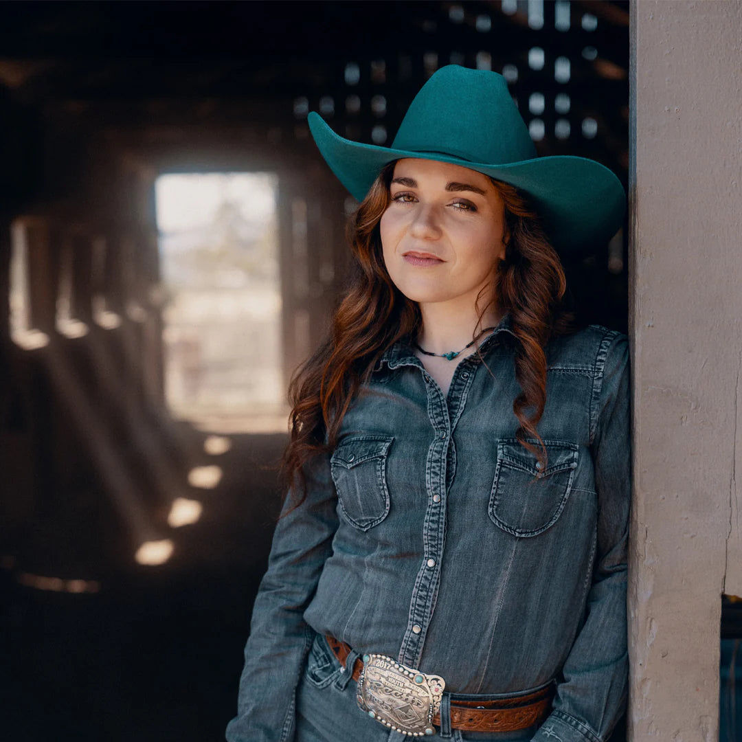 CHARLIE 1 HORSE THE COWGIRL HAT IN TURQUOISE
