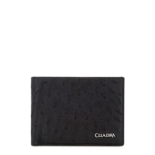 CUADRA BLACK OSTRICH WALLET