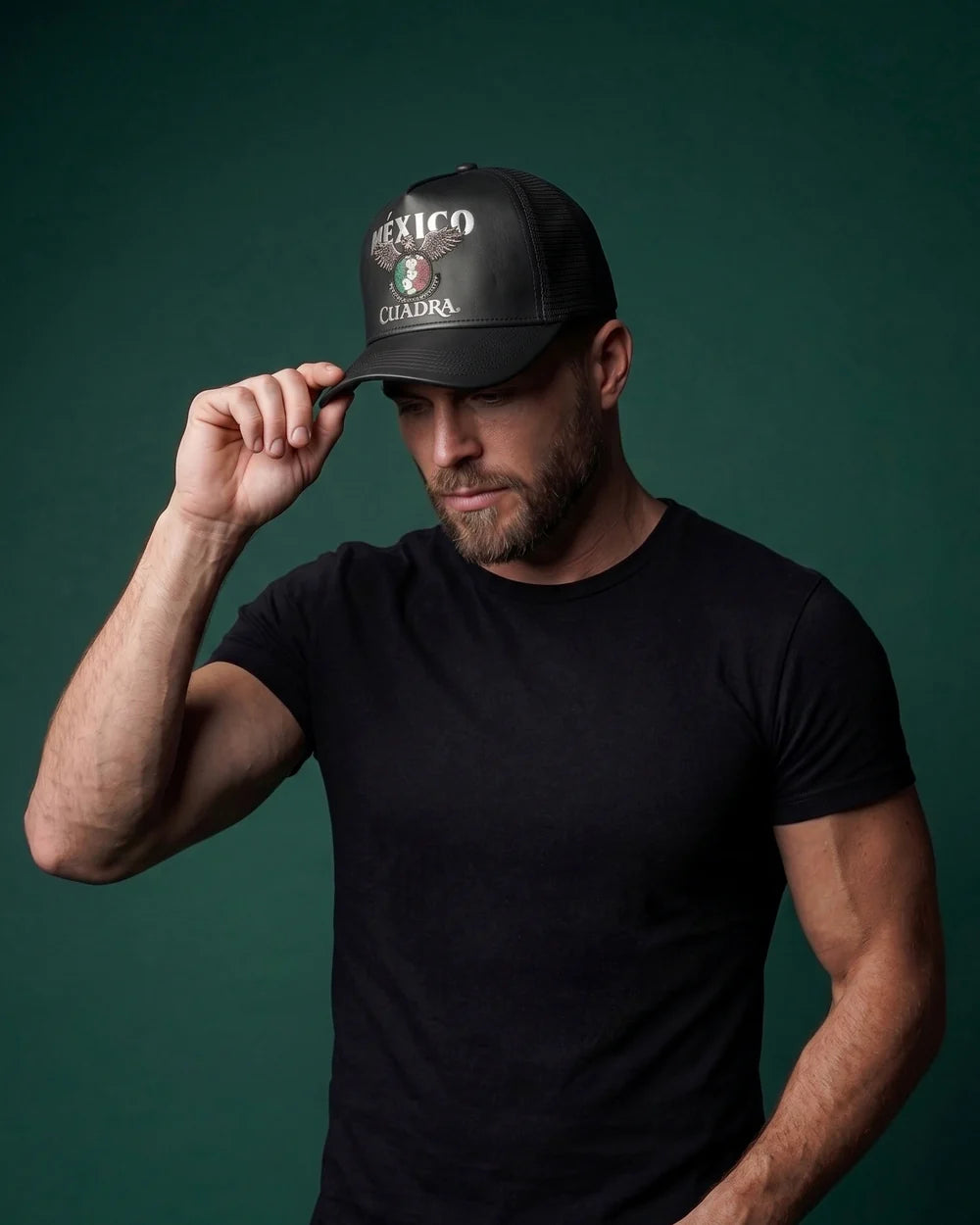 CUADRA LIMITED EDITION BLACK LEATHER CAP - MEXICO 2026