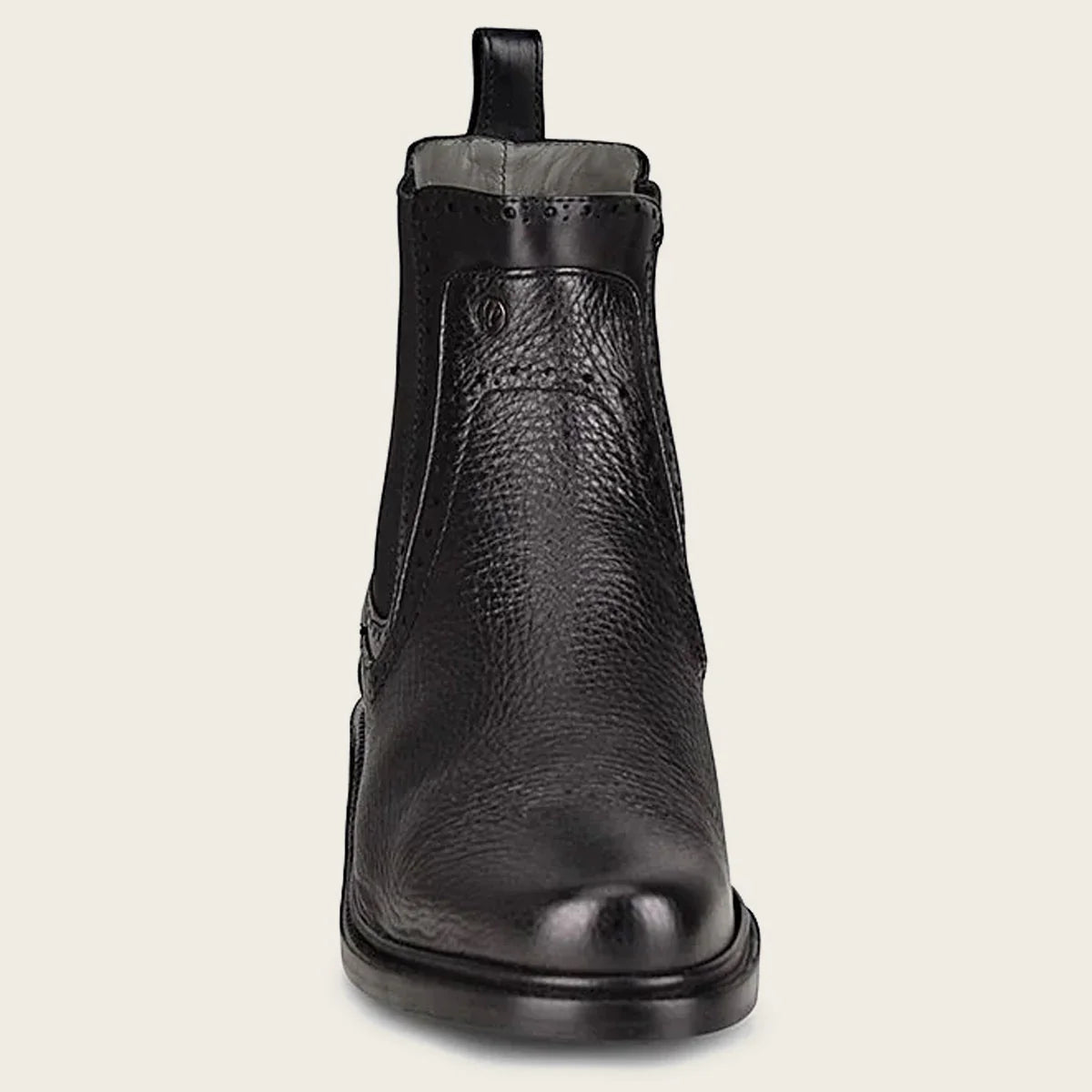 Black Deer Leather Chelsea boots by Franco Cuadra, Botin