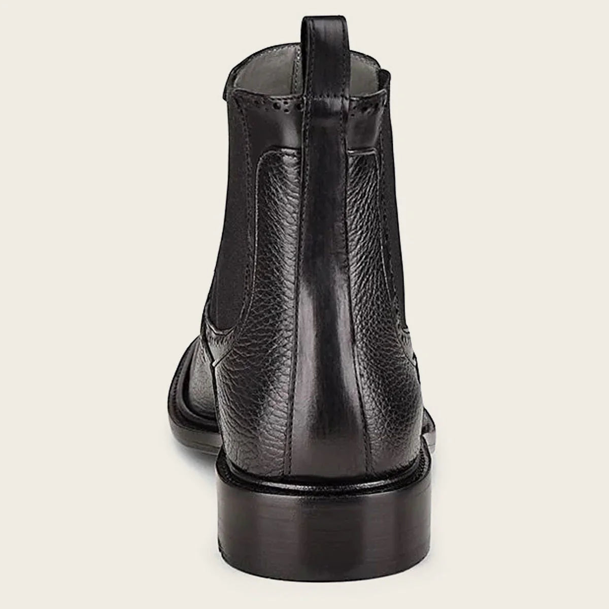 Black Deer Leather Chelsea boots by Franco Cuadra, Botin