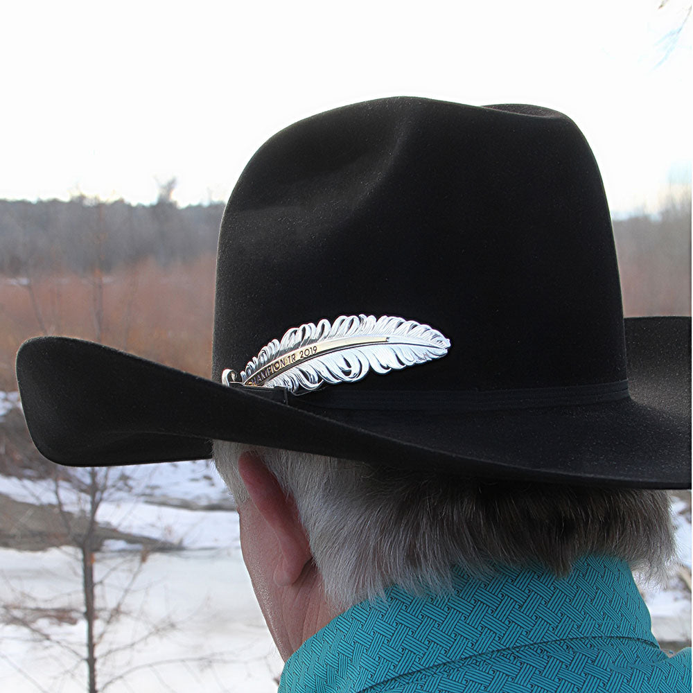 SILVER HAT FEATHER