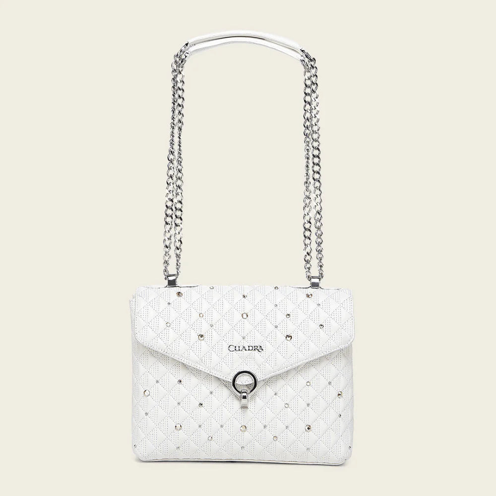 CUADRA SHOULDER HANDBAG IN WHITE