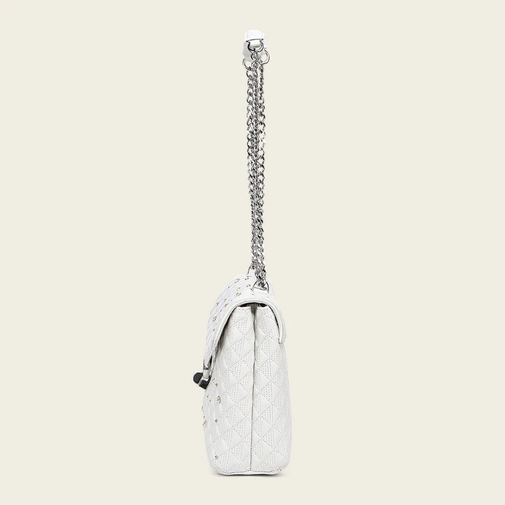 CUADRA SHOULDER HANDBAG IN WHITE
