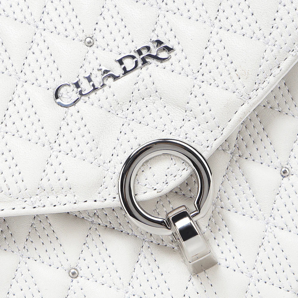 CUADRA SHOULDER HANDBAG IN WHITE