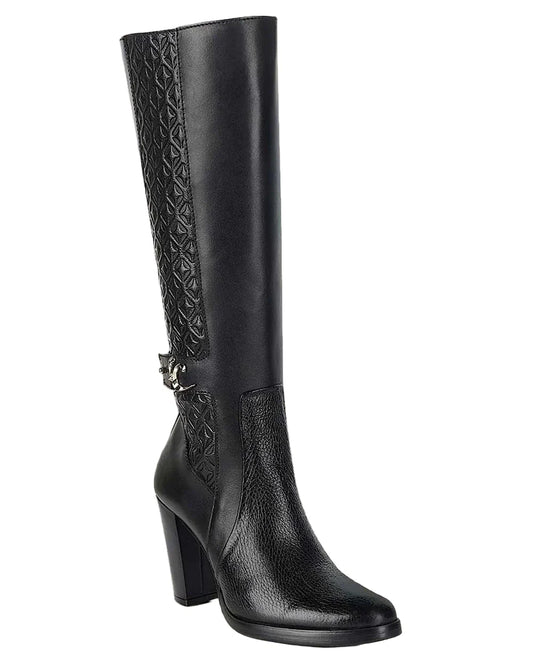 CUADRA WOMEN'S BLACK DEER  ZIPPER ROUND TOE BOOTS