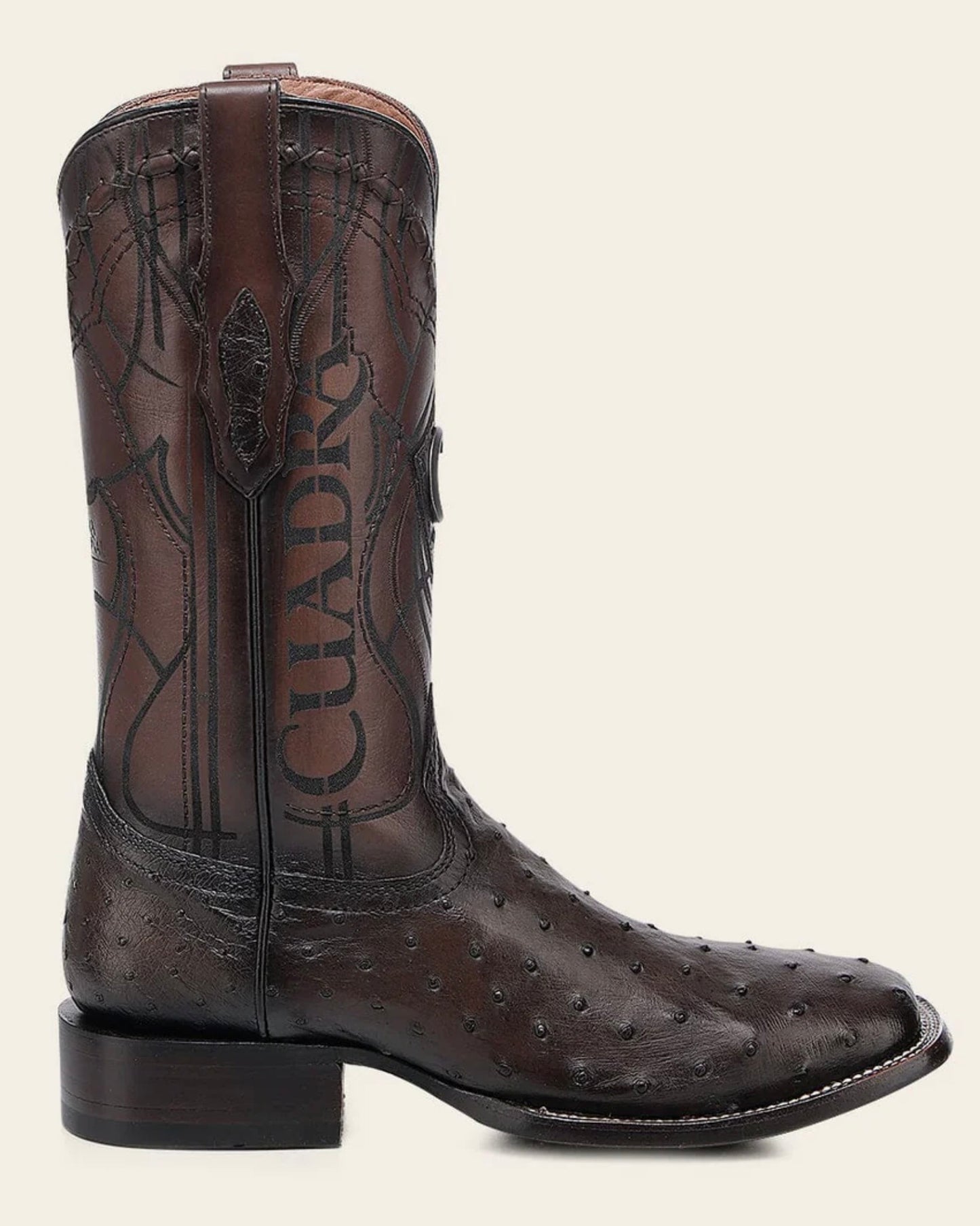 MENS CUADRA CHOCOLATE OSTRICH BOOT