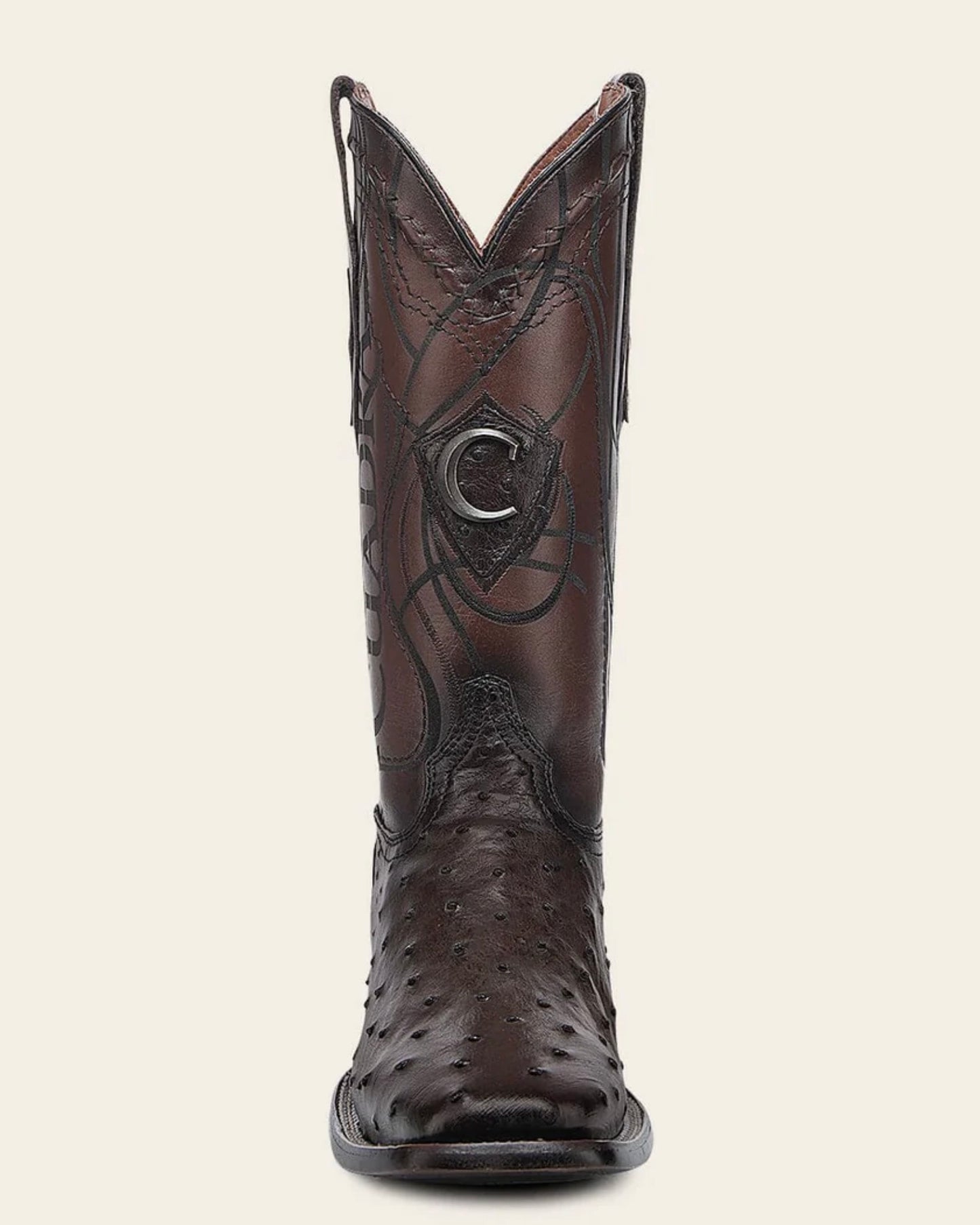 MENS CUADRA CHOCOLATE OSTRICH BOOT