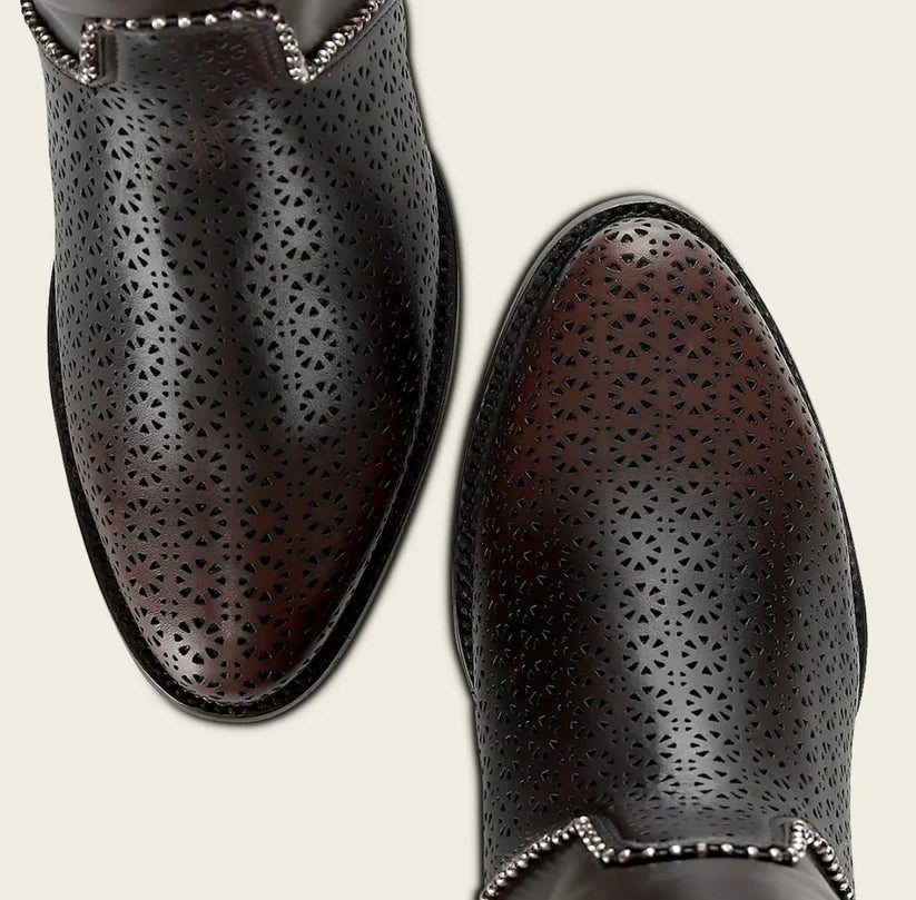 CUADRA WOMEN'S CASUAL BROWN BOVINE LASER STUD BOOT