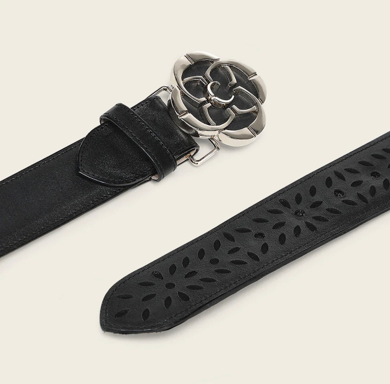 CUADRA WOMENS BLACK MINIMALIST BELT