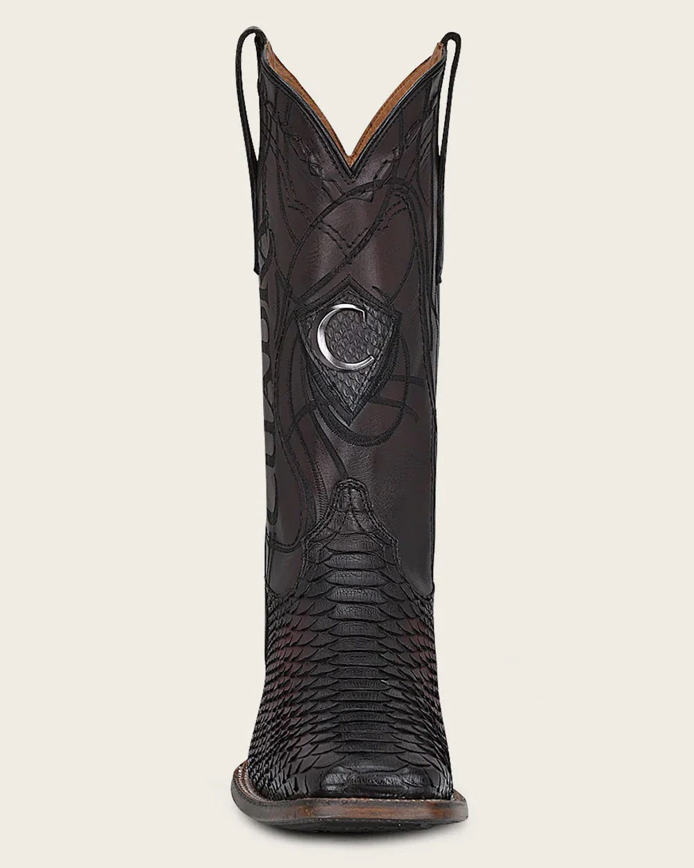 MENS CUADRA ENGRAVED BLACK CHERRY BOOTS
