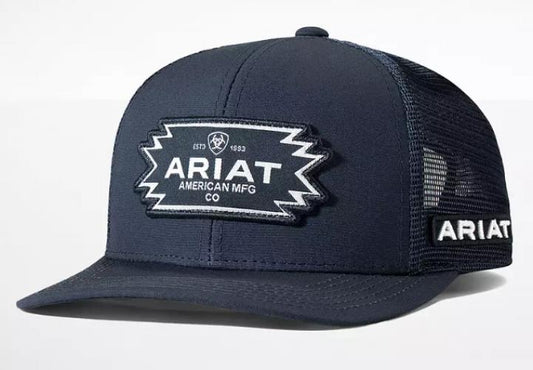 ARIAT MENS NAVY BLUE SOUTHWEST PATCH HAT