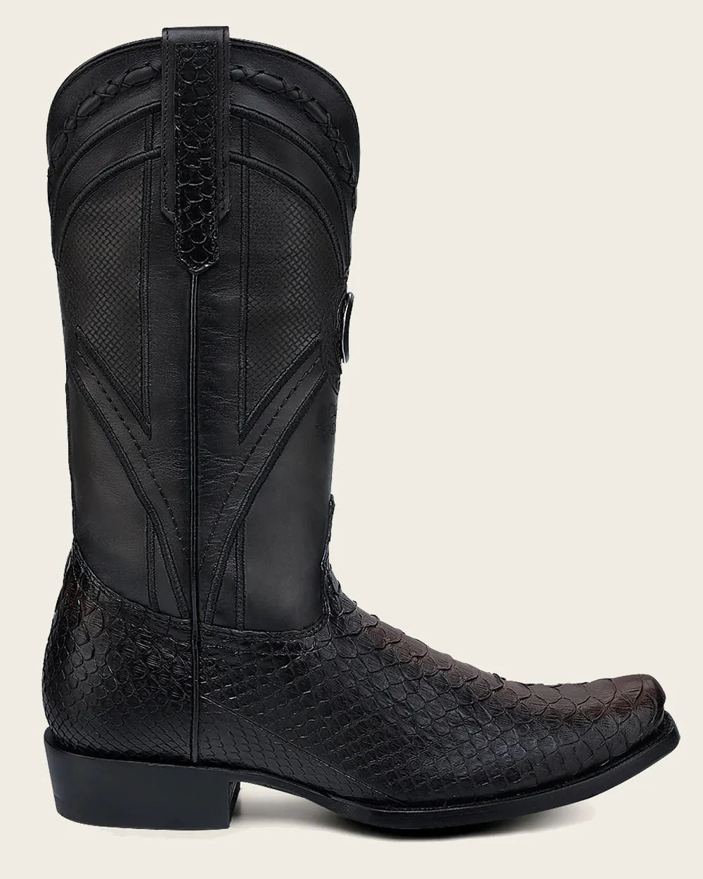 MENS WESTERN DARK BROWN PYTHON COWBOY BOOT