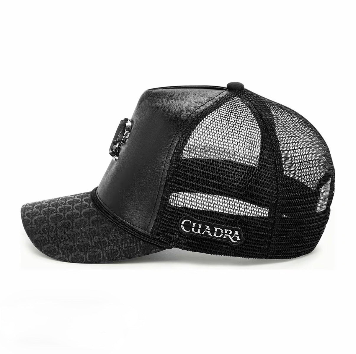 CUADRA BLACK WESTERN LEATHER CAP