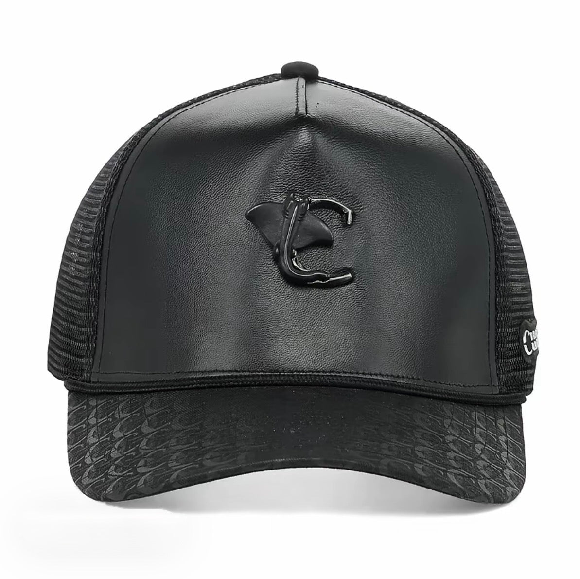 CUADRA BLACK WESTERN LEATHER CAP