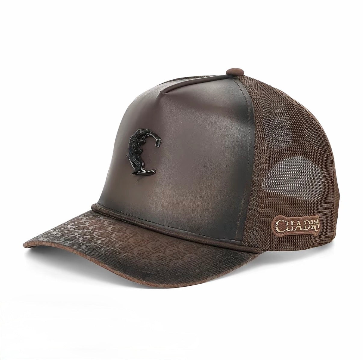 CUADRA BROWN WESTERN LEATHER CAP