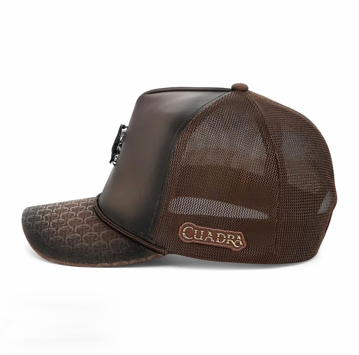 CUADRA BROWN WESTERN LEATHER CAP