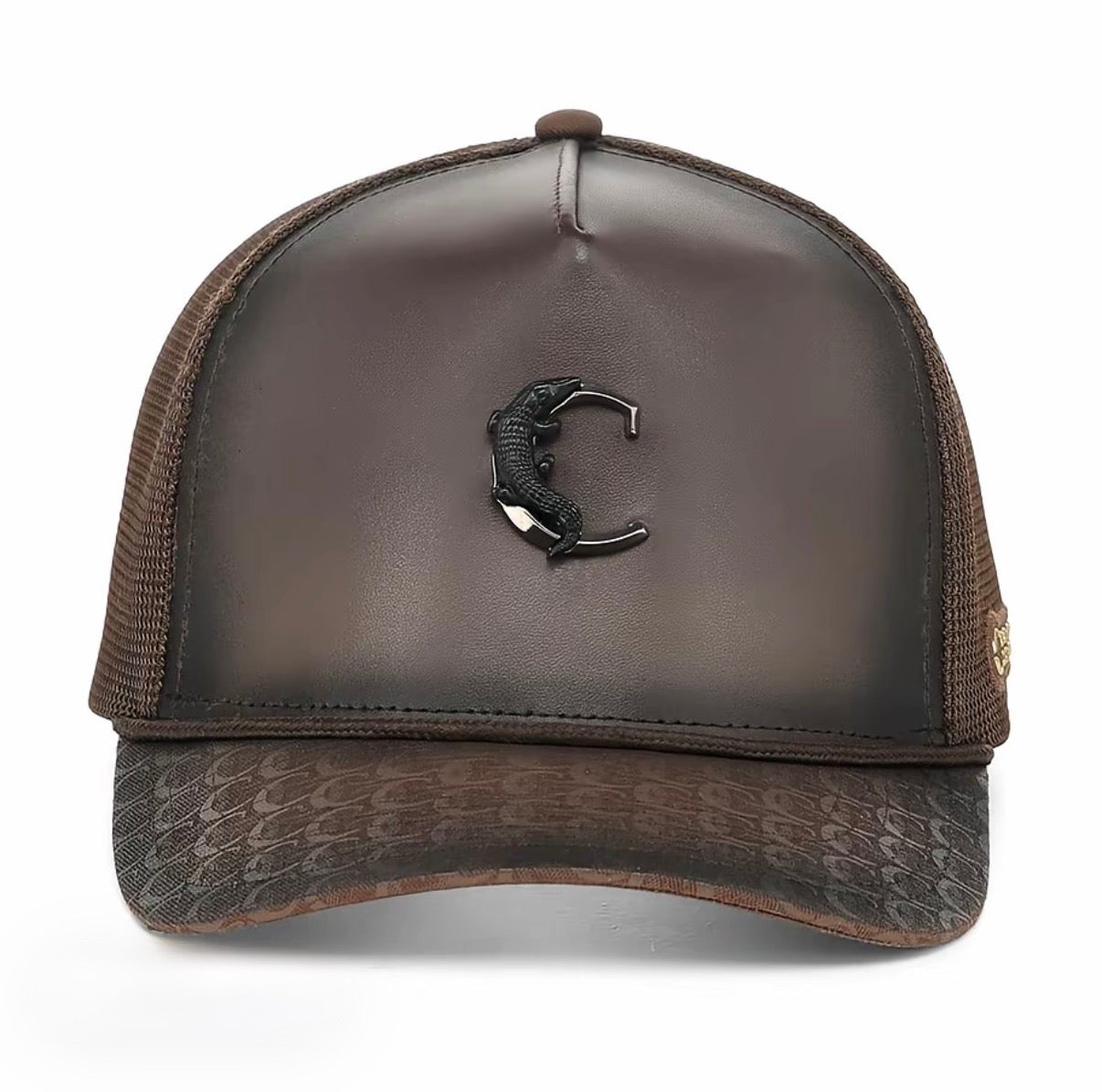 CUADRA BROWN WESTERN LEATHER CAP