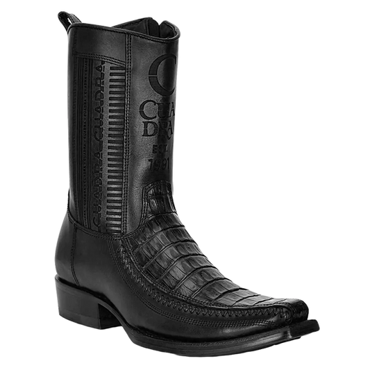 MEN'S CUADRA ENGRAVED BROWN FUSCUS WESTERN BOOTS